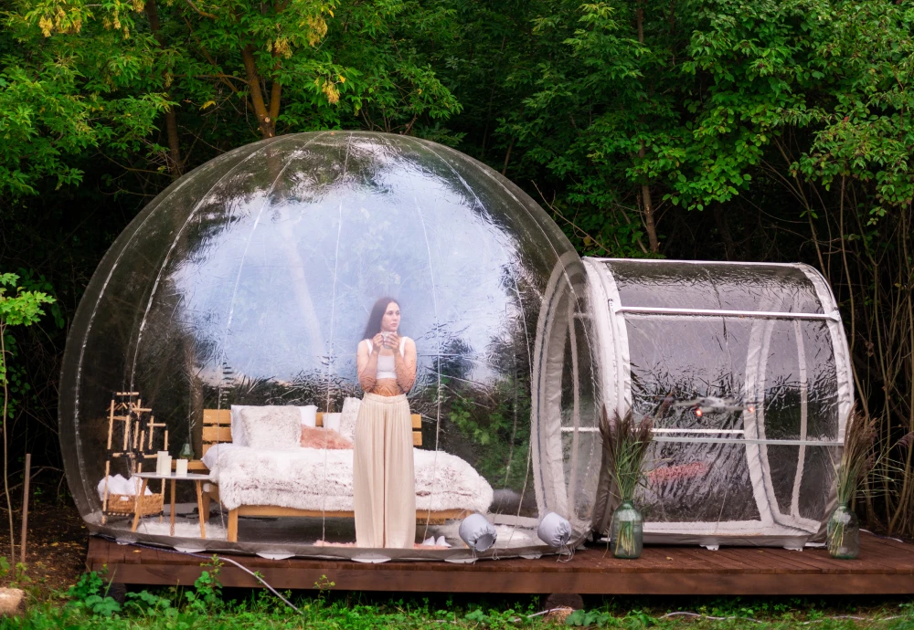 half transparent bubble tent